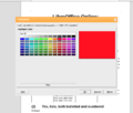 Venster Teken in writer met aangepaste kleuren widget
