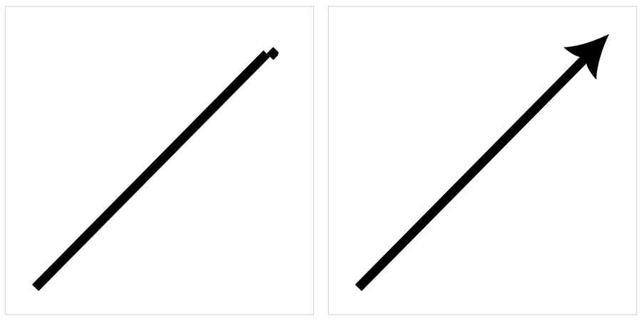 Pogled izrisa SVG pred in po implementaciji parametrov prekoračenja SVG: notset, hidden in visible.
