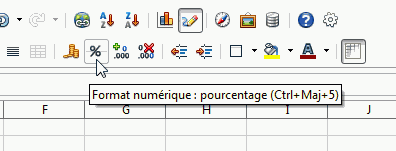 schermata della barra degli strumenti di formattazione