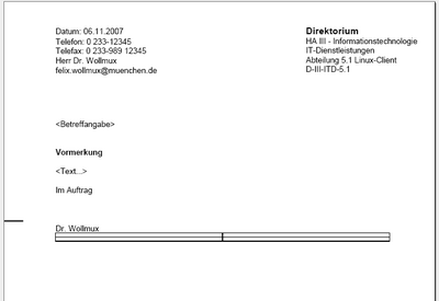 When printing the original, the headings of the assignment points II and III are correctly hidden, but an unwanted empty frame remains of the table