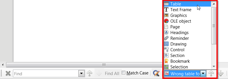 File:LO Writer New list for Navigate on search bar.png