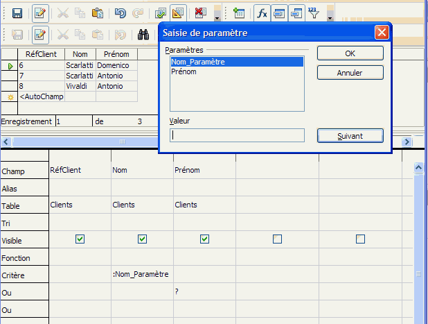 Dialoog invoer waarde parameter