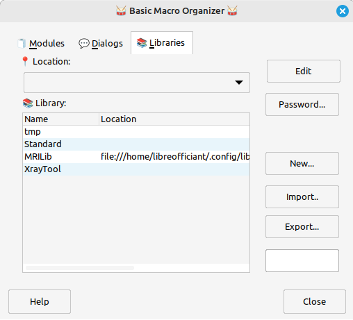 Basic Macro Organizer reproduced layout.