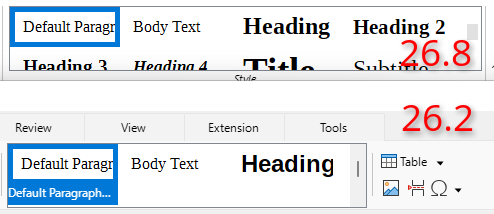 Styles picker 26.8 vs. 26.2