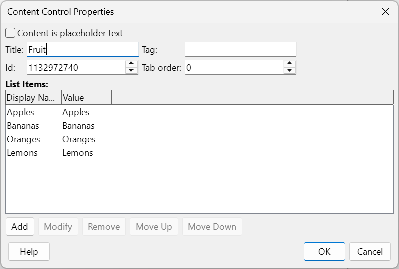 Content Controls in Writer - The Document Foundation Wiki