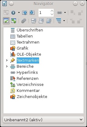 fig:Textmarken im Navigator