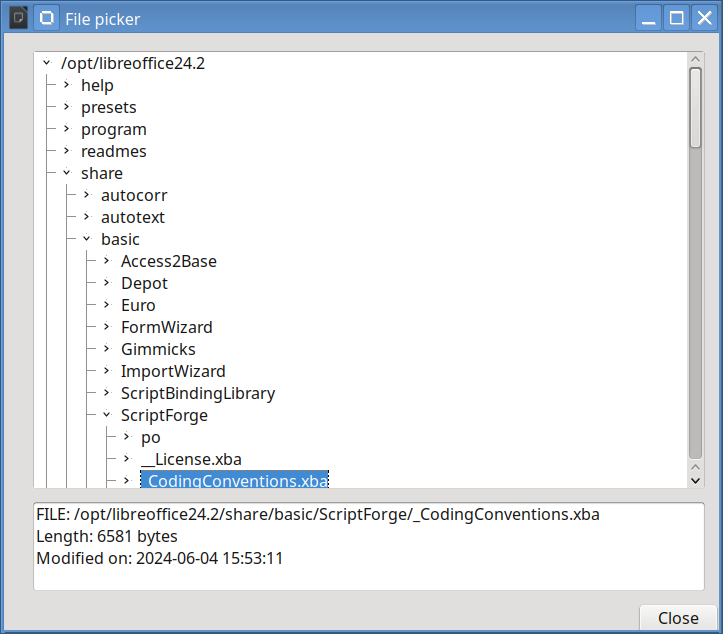 A file picker dialog.