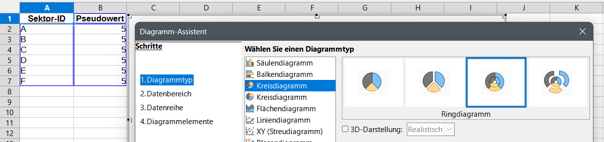 Schritt 'Diagrammtyp' des Diagramm-Assistenten