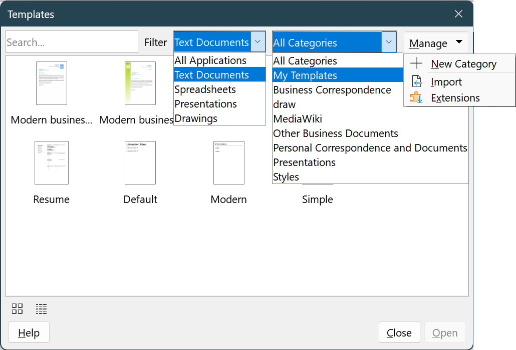 Document Templates in Writer The Document Foundation Wiki