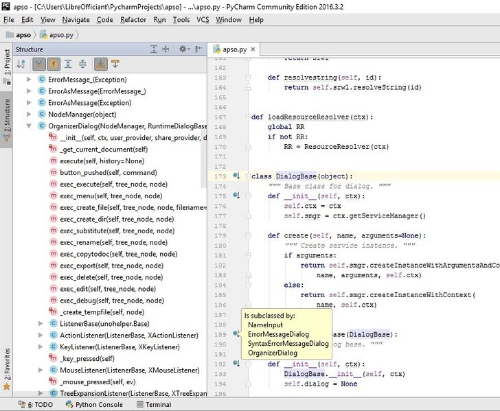 File:PyCharm - Class browsing, syntax highlighting, code folding.jpg