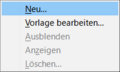 "Neu" wählen