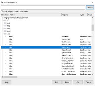 "Expert Configuration" dialog