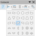 Abbildung 7: Auswahl der Stile von Fontwork-Formen
