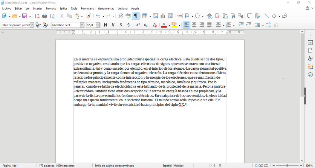 Plantilla de Writer que no depende de la configuración regional