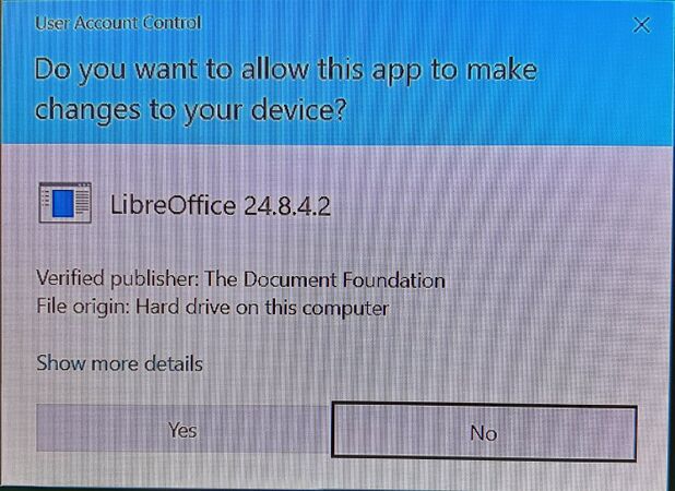 LibreOffice - Installing under Windows 10 / 11 and then start - The ...