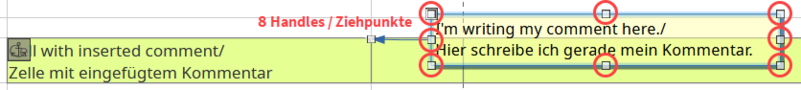 Cell with marked comment