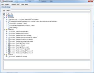 Object Inspector - 「StarDesktop」のプロパティ、メソッド、サポートされているサービス、およびエクスポートされたインターフェイス
