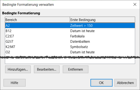 Dialog "Bedingte Formatierung verwalten"