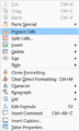 Context menu with new "Protect Cells" icon