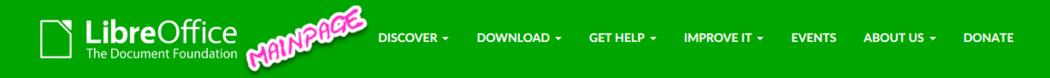 LibreOffice - Mainpage with Menü