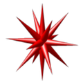 3D star in Red