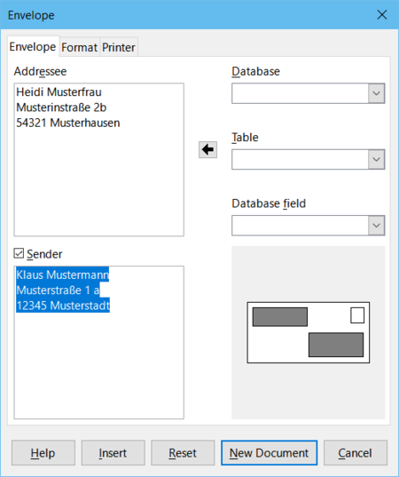 Envelope in Writer - The Document Foundation Wiki