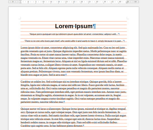 New baseline grid feature in Writer