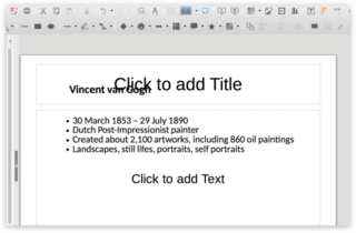 Snímání obrazovky rozvržení aplikovaných v LibreOffice Impress na Mac