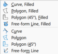 Shape Insert Curves and Polygons