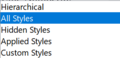 Sidebar Filter Charcter Styles