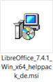 Win10 - LibreOffice installation files version 7.4.1 64-Bit - Helppack