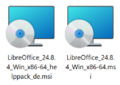 Win11 - LibreOffice Installationsdateien version 24.8.4 64-Bit - Helppack+Programm