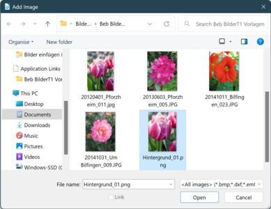 "Add Image" dialog