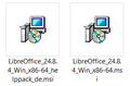 Win10 - LibreOffice Installationsdateien version 24.8.4 64-Bit - Helppack+Programm