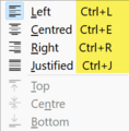 Format Align Text
